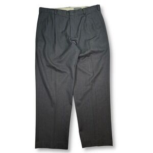 Vintage Eddie Bauer Wool Dress Pants Pleated Front Gray Mens‎ Size 38